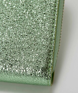 TOPKAPI 【TREASURE TOPKAPI】ウォッシュド レザー メタリック ラウンドファスナー 二つ折り財布/パスポート対応 グリーン