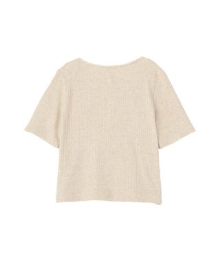 earth music&ecology チェーンリブラメカットソー Beige