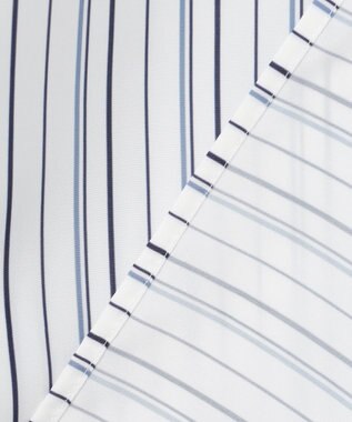 ANY SIS S 【洗える】トロミシャツカラー ブラウス ネイビーストライプ