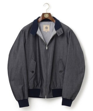 J.PRESS MEN ボンディングデニム ゴルフジャケット ネイビー系