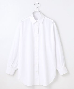 #Newans 【洗濯機可】ロールアップカフスシャツ ホワイト