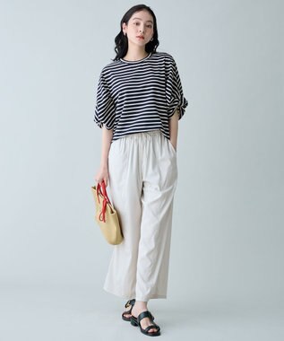 ANY ツイストスリーブボーダートップス ネイビー系2