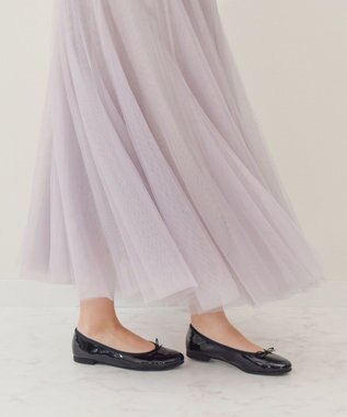 Bridget Birkin 【Bridget Birkin】ラウンドトゥバレエシューズ ブラックエナメル