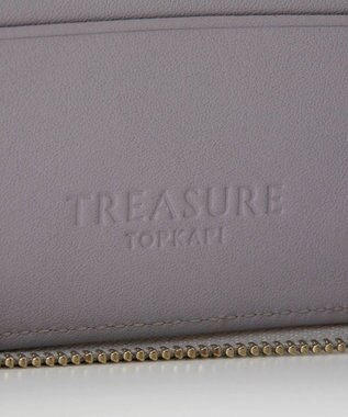 TOPKAPI 【TREASURE TOPKAPI】ウォッシュド レザー メタリック ラウンドファスナー 二つ折り財布/パスポート対応 シルバー