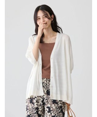 AMERICAN HOLIC ＵＶカットポンチョニットカーディガン Ivory