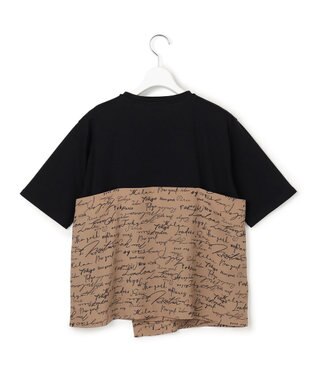 ICB 【30th ANNIVERSARY】5cityプリント コンビカットソー ブラック×バーントアンバー