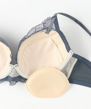 Wing ブラジャー 立体感のあるバストをメイク ふっくらデコルテ きれいな谷間 ブラのズレ・浮きを軽減 【ハイライトブラ】 ブラ CB4001 ウイング／ワコール グレイッシュブルー