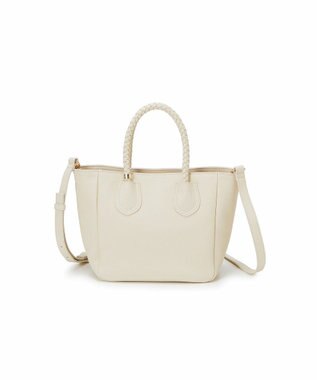 TOPKAPI 【ドラマ着用】【TREASURE TOPKAPI】シュリンクレザー メッシュハンドル ショルダー付き ミニ トート バッグ オフ