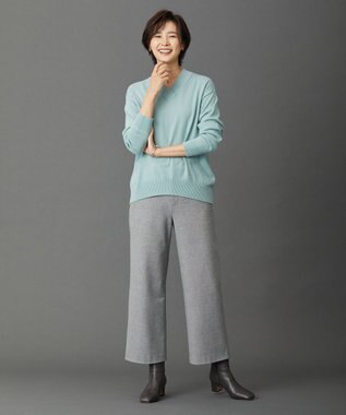 J.PRESS LADIES L 【洗える・WEB限定カラーあり】CASHMERE BLEND Vネック ニット ライトグリーン系