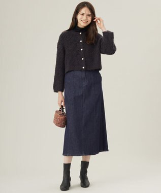 自由区 S 【カタログ掲載】テープヤーン カーディガン ダークグレー