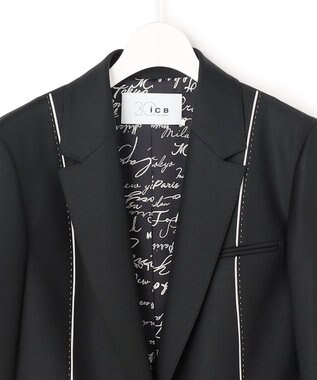 ICB 【30th ANNIVERSARY】Bahariyeインサイドアウト テーラードジャケット ブラック