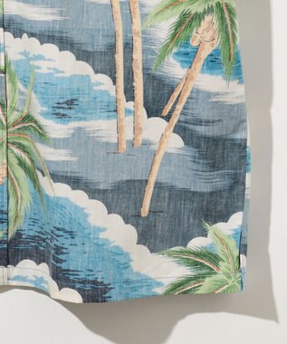 JOSEPH ABBOUD 【老舗アロハブランドとのコラボレーション】KAHALA ALOHAシャツ ブルーヤシの木柄