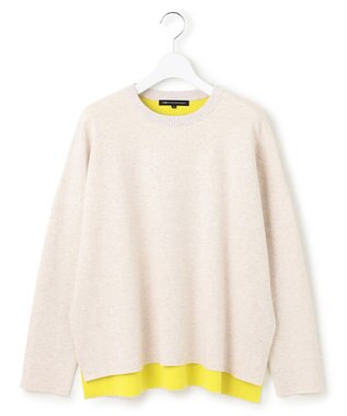 23区 L 【洗える】ダブルフェイス プルオーバー ニット アイボリー系