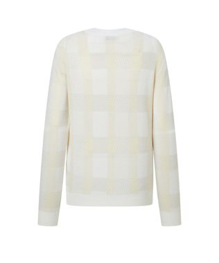 DAKS 【DAKS GOLF】ウールブレンドストレッチチェックセーター アイボリー