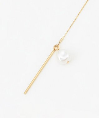 ANY パールアシメネックレス ライトゴールド