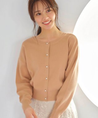 Feroux 【洗える】2WAY パールボタン カーディガン