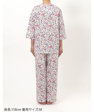 WACOAL ワコール_リラックス＆スリープ パジャマ 7分袖 長袖 長ズボン 綿100%(本体) ミントン レディース NDT255 /ワコール ピンク