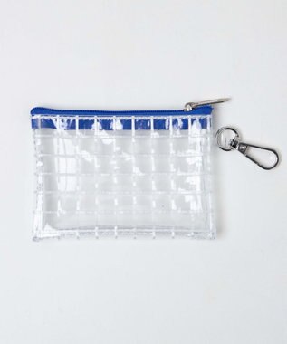 WEGO カラーテープクリアポーチ ブルー