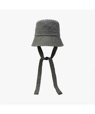 林八百吉商店 un chapeau　ひも付きチェックハット ネイビー