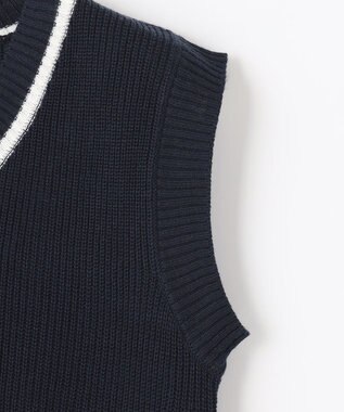 ANY KIDS ニットベスト × ワンピース セット ネイビー×ギンガム