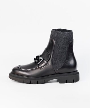 BONTRE 【LucaGrossi/ルカグロッシ】厚底チェーンショートブーツ/G890T-UA ブラック