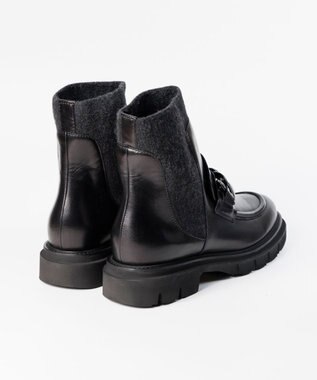 BONTRE 【LucaGrossi/ルカグロッシ】厚底チェーンショートブーツ/G890T-UA ブラック