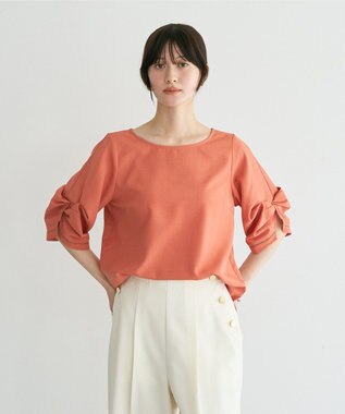 YECCA VECCA ハシゴレースタックスリーブブラウス Orange