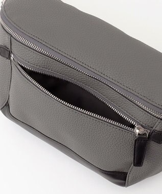 JOSEPH HOMME シンセティックシュリンクレザー　ボディバッグ グレー系