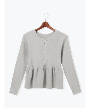 Te chichi 前後2WAYペプラムカーディガン グレー