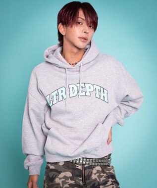 WEGO 【ユニセックス着用ITEM/MLサイズ展開】カレッジプルパーカー 杢グレー