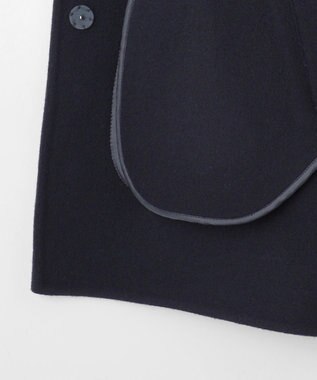 #Newans バックペプラムダブルフェイスジレ ネイビー