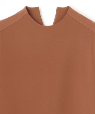 BEIGE， 【洗える】ALTHEA / ダンボールジャージーバックスリットブラウス Brown