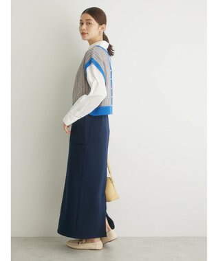 Green Parks ダンボールＩラインスカート Navy