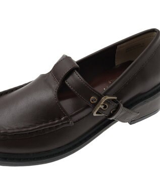 Green Parks ＥＴＳ．Ｔストラップローファー Dark Brown