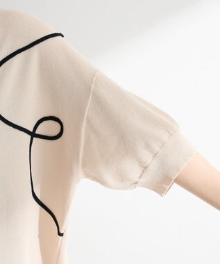 Green Parks 刺繍コードＶネックフレンチカーディガン Light Beige