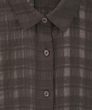 earth music&ecology シャドーチェックシャツ Brown