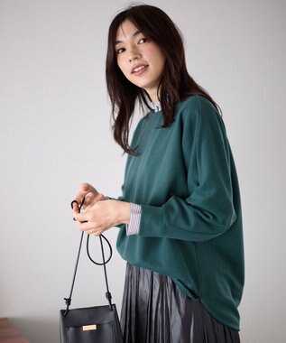 ANY L 【洗濯機可】かのこドルマンプルオーバー ターコイズ