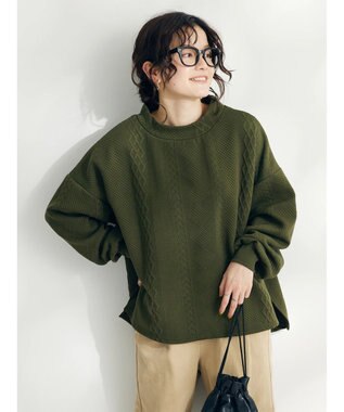 CRAFT STANDARD BOUTIQUE JQカットボリュームスリーブMOCプルオーバー1 Khaki