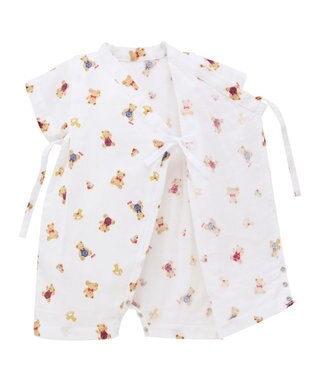 MIKI HOUSE HOT BISCUITS 【ミキハウス】【50-80cm】甚平オール 白