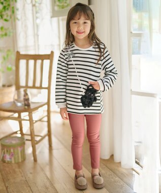 ANY KIDS ドリームストレッチ裏起毛パンツ テラコッタ