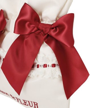 Maison de FLEUR ガトーフレーズダブルリボン2Wayトート Off White