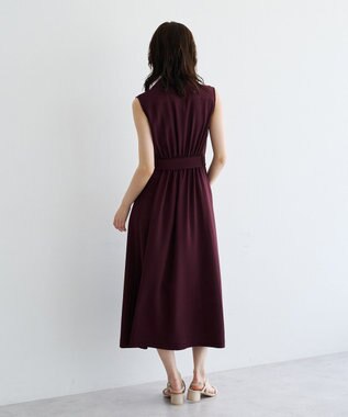 YECCA VECCA 【UVカット/接触冷感】トレンチジレワンピース Bordeaux