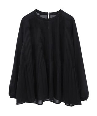 Green Parks 消しプリーツブラウス Black