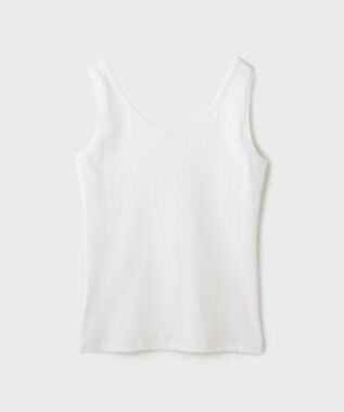 GRACE CONTINENTAL テレコノースリーブトップ ホワイト