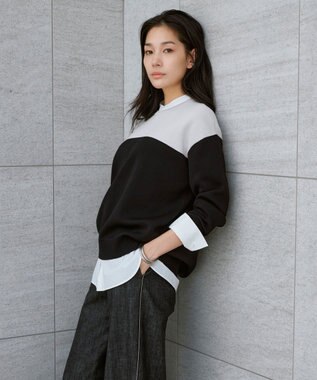 ICB 【洗える】 クリーンブロード バンドカラーシャツ オフホワイト系