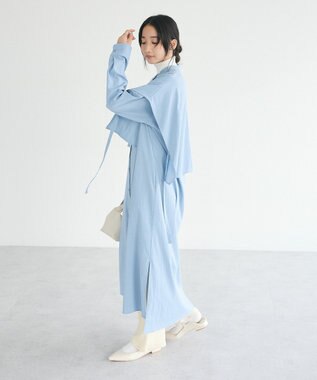 CRAFT STANDARD BOUTIQUE レイヤード風シャツワンピース Sax