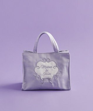 Maison de FLEUR コットンキャンディ刺繍トートバッグ