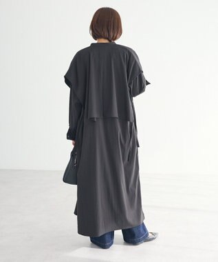 CRAFT STANDARD BOUTIQUE レイヤード風シャツワンピース Black