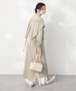 CRAFT STANDARD BOUTIQUE レイヤード風シャツワンピース Gray Beige