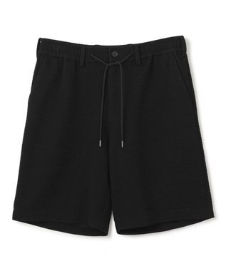 JOSEPH HOMME 新型【オリジナル素材/シワになりにくい/ウエストゴム仕様】 ライトタックジャージー ドロスト付シートパンツ / BERMUDA ブラック系